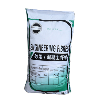Fibras concretas fibriladas Abrasão-resistentes das fibras concretas de Mesh For PP da fibra de grampo do polipropileno